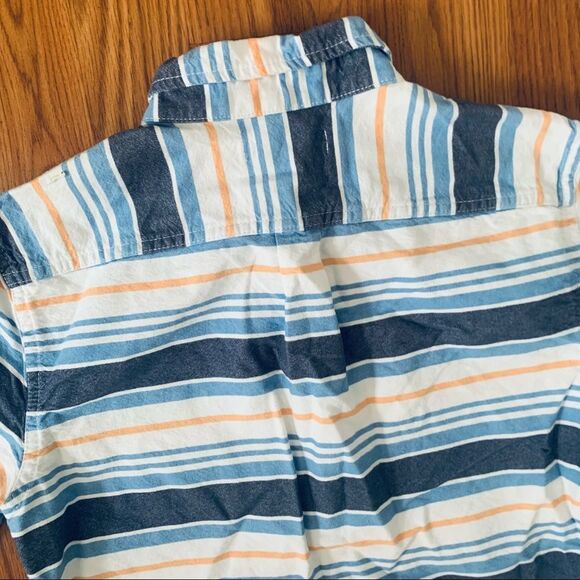 abercrombie short sleeve stripped cotton button down shirt size xl boys - Picture 2 of 6